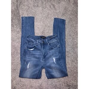 Black Label Women's High-Waisted Dark Blue Skinny Jeans